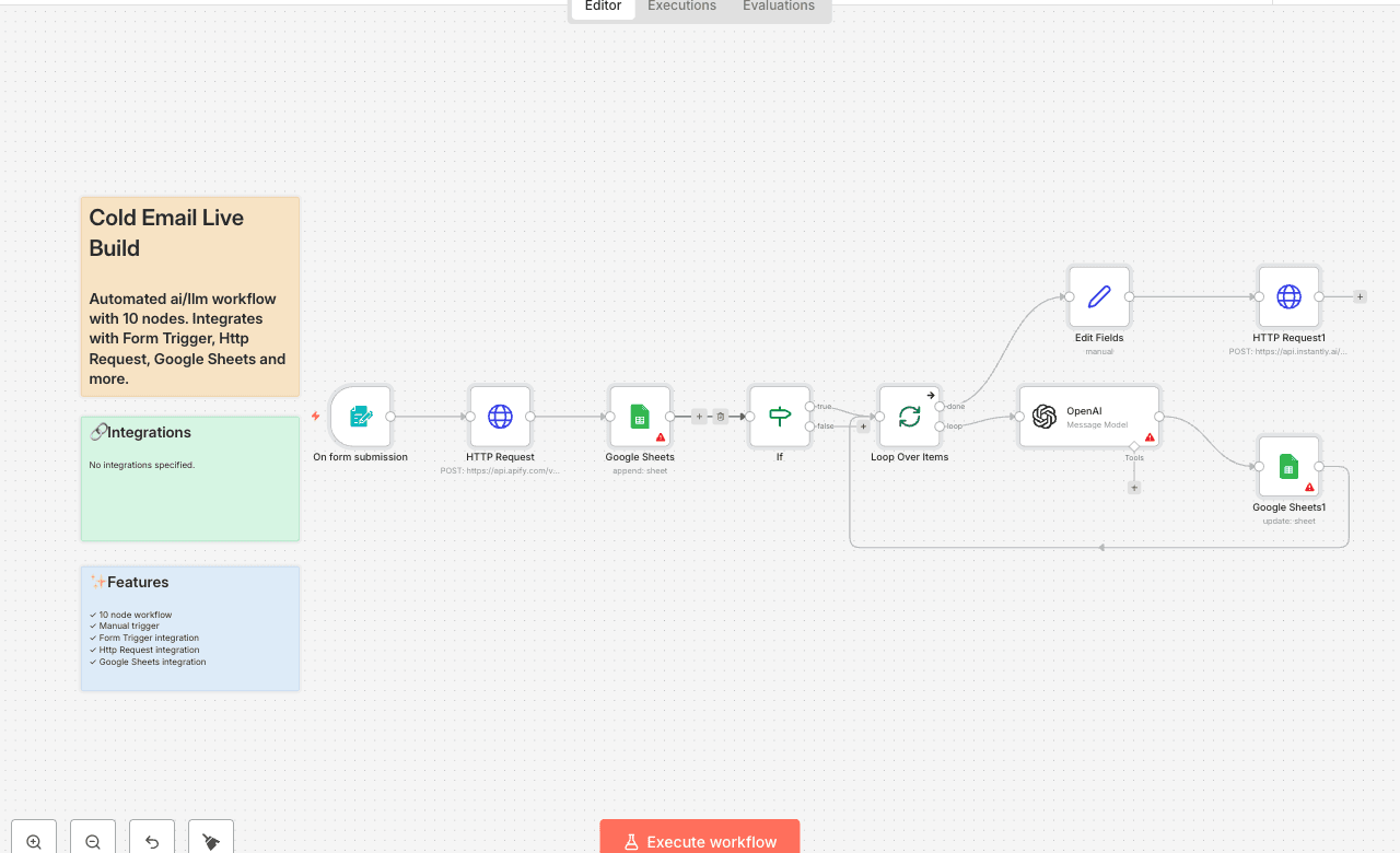 Cold Email Live Build